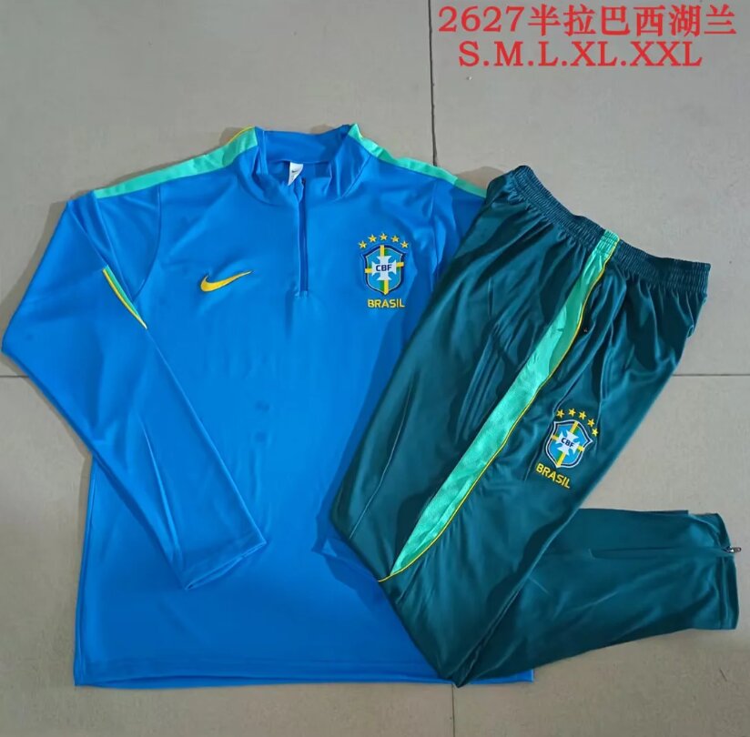 AAA Quality Brazil 26/27 Tracksuit - Blue